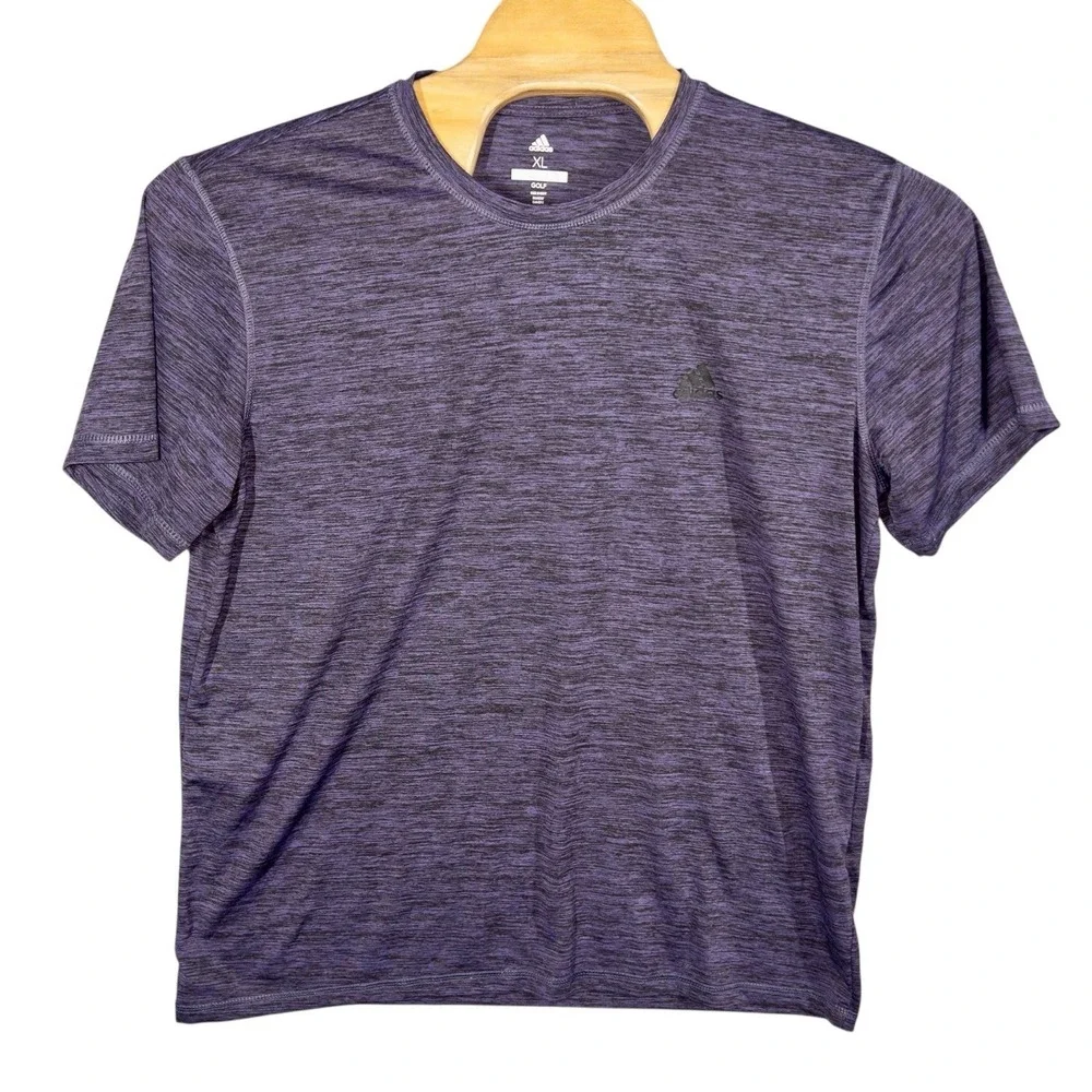 Adidas Mens XL‎ Golf Performance Quick Dry Shirt Purple Black